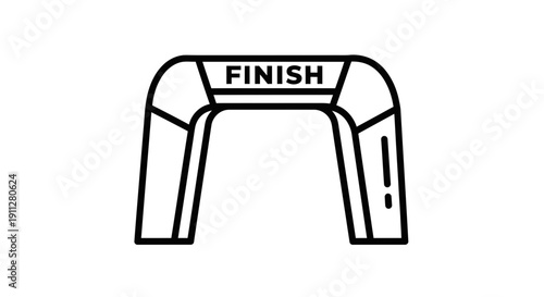 Finish Line Archway Icon Representing Achievement and Success