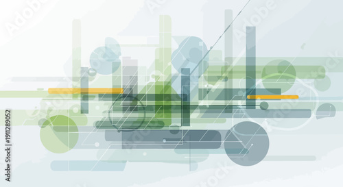 Abstract Geometric Shapes Blurred Motion Effect.