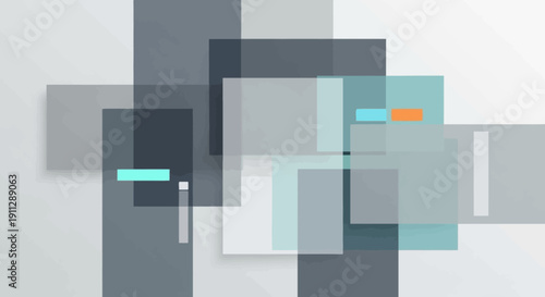 Abstract Geometric Shapes with Colored Elements.