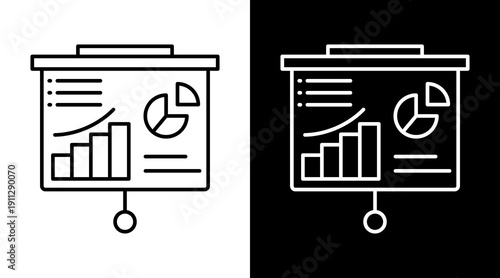 Business Plan White Icon Set Design