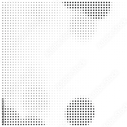 Black and white dotted halftone background