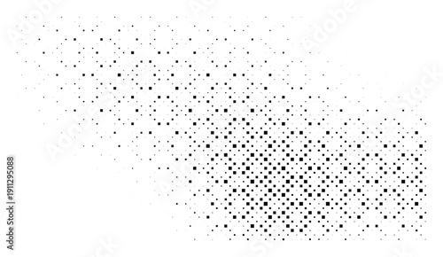 Black dots forming a fading pattern on a gray transparent background abstract element