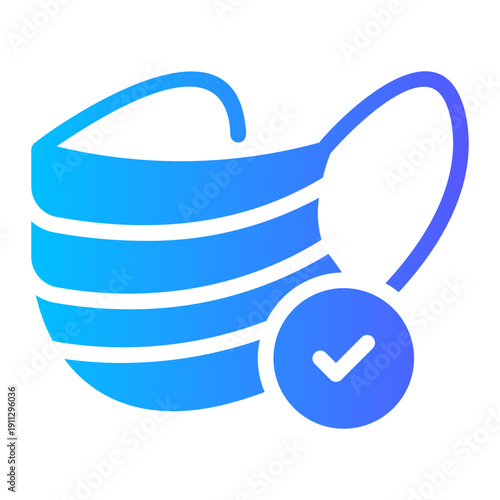 medical mask gradient icon