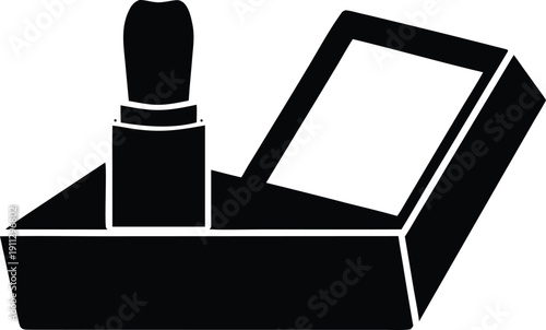 Cosmetic Product Display Design Featuring Lipstick And Packaging