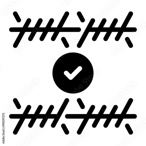 barbed wire glyph icon