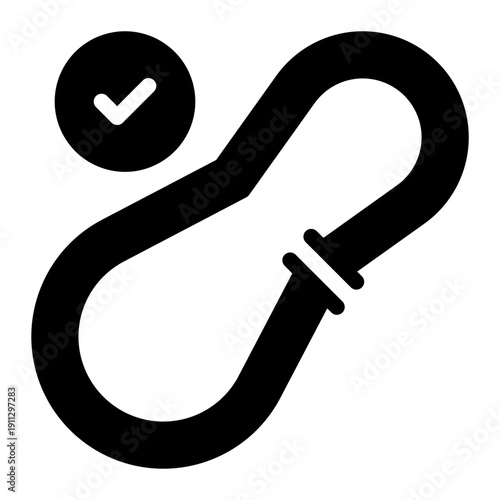 carabiner glyph icon