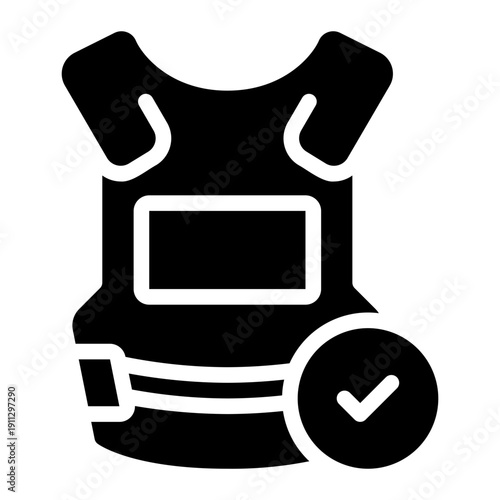bulletproof vest glyph icon