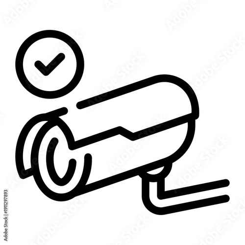 cctv camera line icon