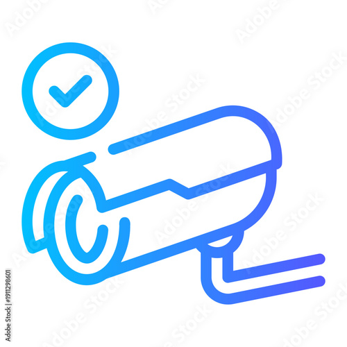 cctv camera gradient icon