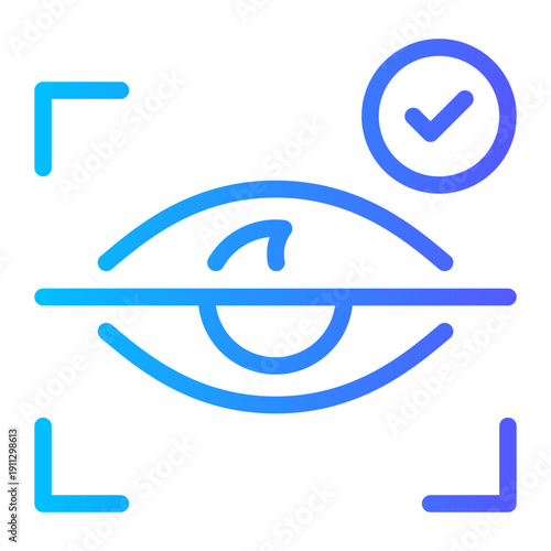 eye scanner gradient icon