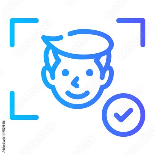 face scanner gradient icon
