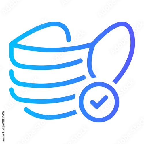 medical mask gradient icon
