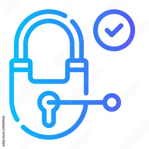 padlock gradient icon