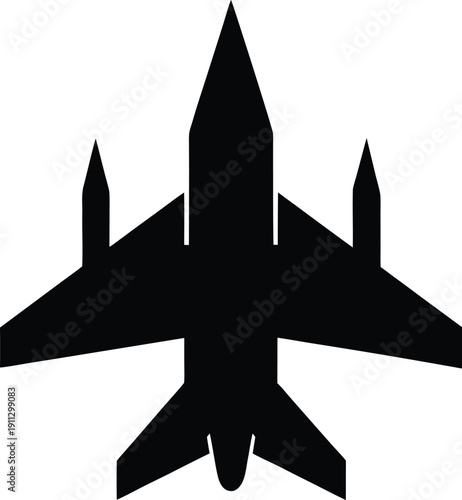 Military Aircraft Silhouette Design For Aviation Concepts