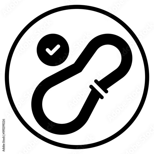 carabiner glyph icon