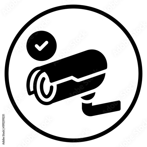 cctv camera glyph icon