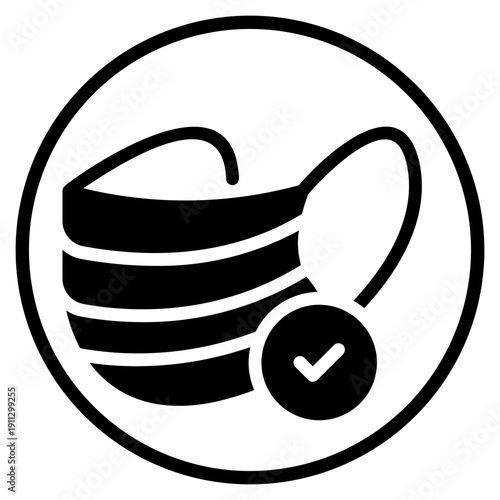 medical mask glyph icon