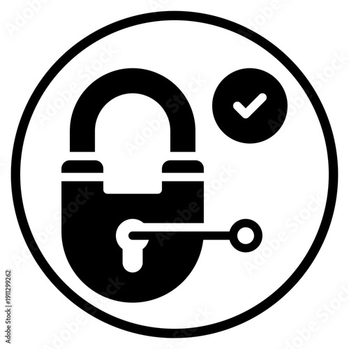 padlock glyph icon