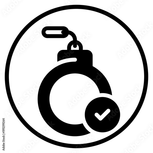 handcuffs glyph icon