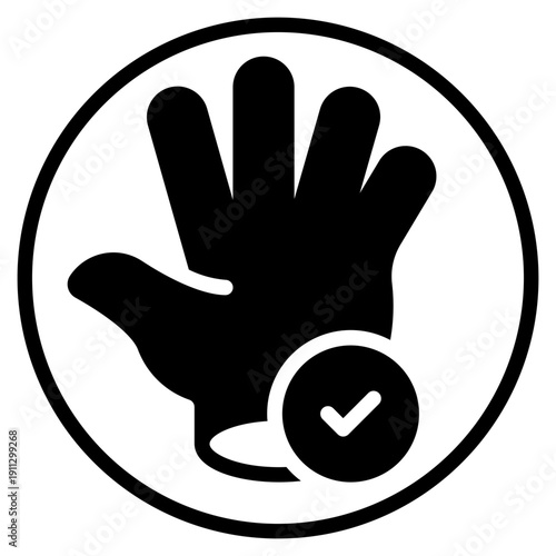glove glyph icon
