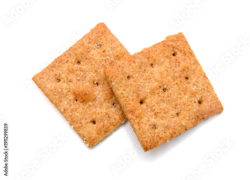 Cracker isolated on white background