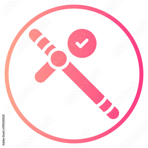 baton stick gradient icon