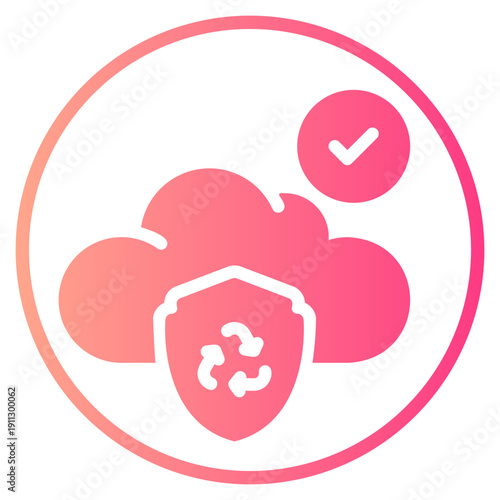 cloud secure gradient icon