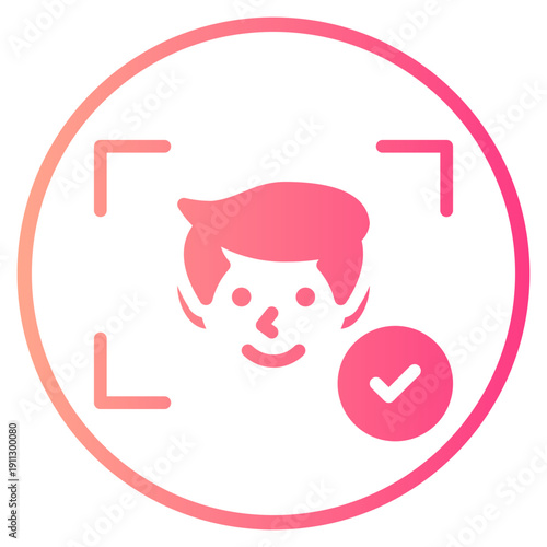 face scanner gradient icon