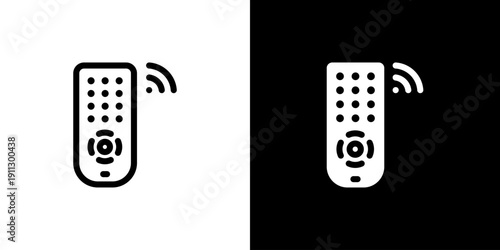 Remote Control icon concept with flat Black White Background. Vector illustration.