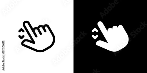 Zoom In icon concept with flat Black White Background. Vector illustration.