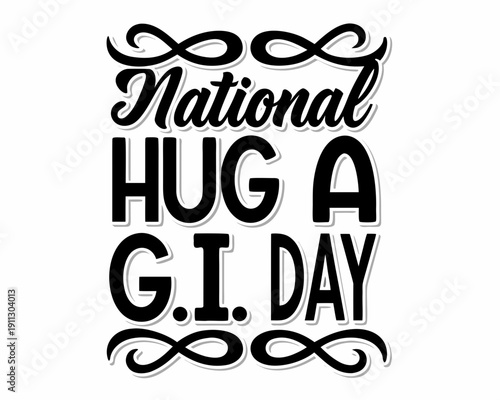 National Hug a Soldier Day Vector Illustration, Patriotism and Gratitude Design