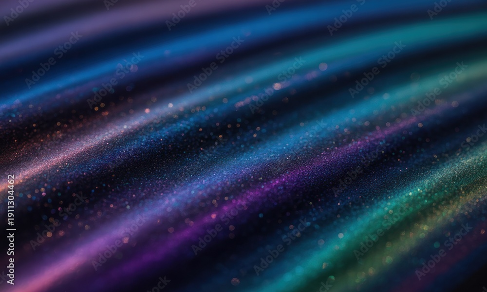 Obraz premium Diagonal, shimmering lines of color blend with small, glittering particles