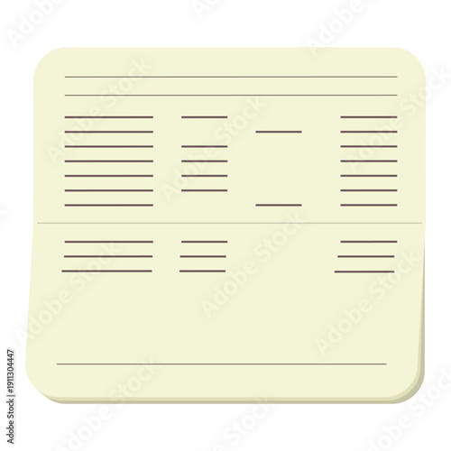 見開き状態の銀行通帳のイラスト