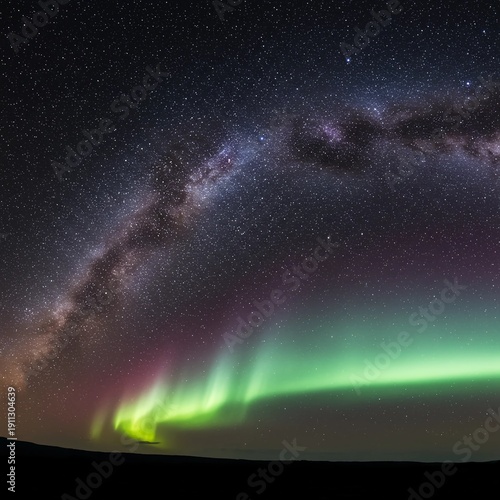 Aurora Milky Way Star Night