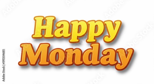 Happy Monday Text Art Design