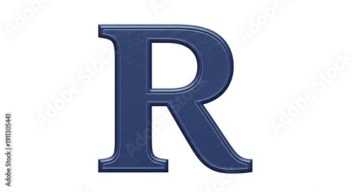 Letter R in Blue