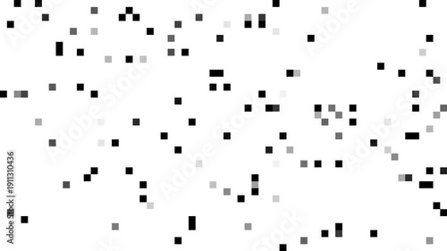 Flashing inverting black white pixel block static, binary noise background