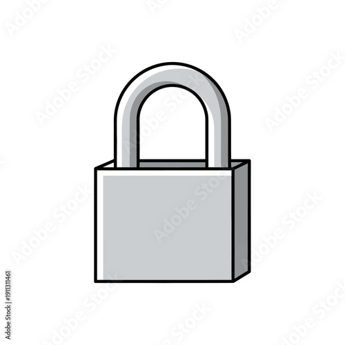 An open padlock illustration on a clean background viewed from the front