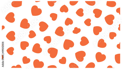 Seamless design featuring heart silhouettes. A backdrop of randomly placed hearts. Ideal for a love or Valentine vibe. Vector illustration.