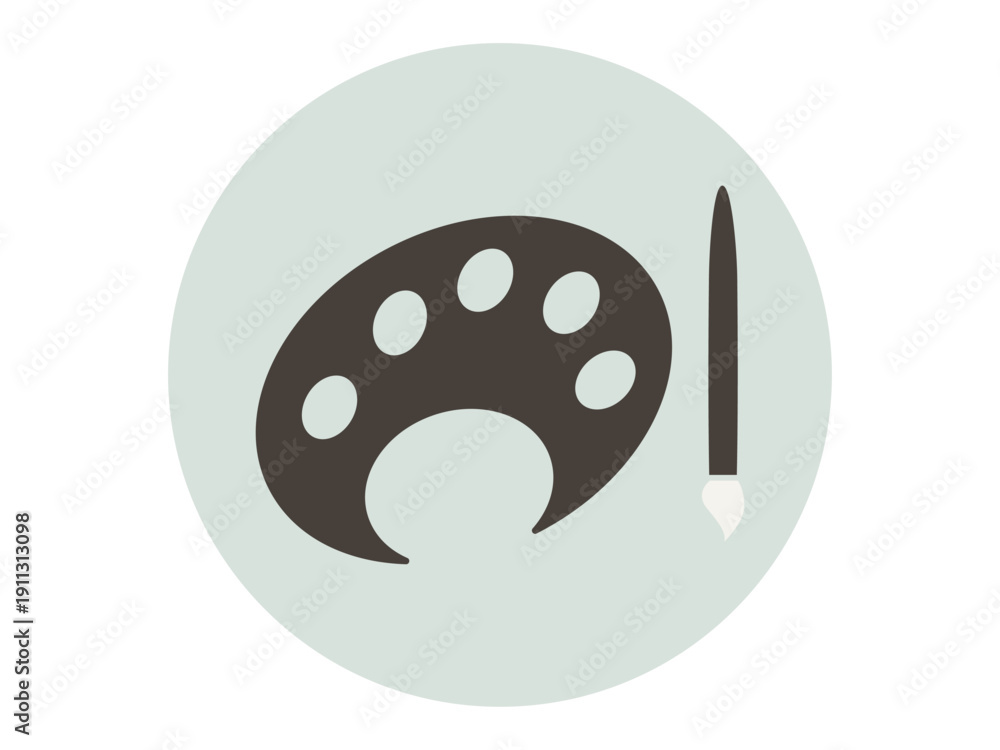 Obraz premium Paint palette icon. Entertainment icon design. Flat vector icon. Simple flat icon concept.