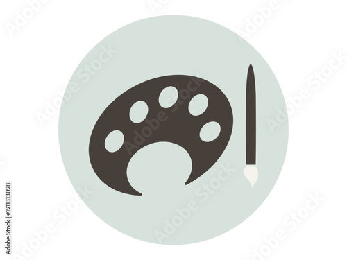 Paint palette icon. Entertainment icon design. Flat vector icon. Simple flat icon concept.