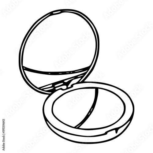 feminine beauty product outline for makeup design