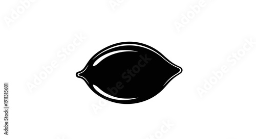 A simple black and white illustration of an eye shape on a plain background.