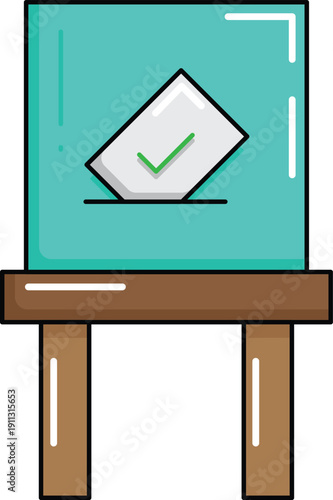 design Voting Booth illustration icon 