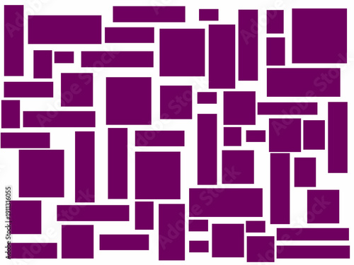 Random rectangular boxes stacked on top of each other. Hand-drawn checkered vector illustration.