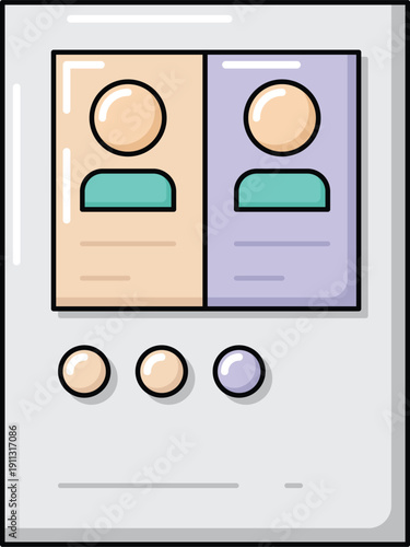 design Voting Machine illustration icon 
