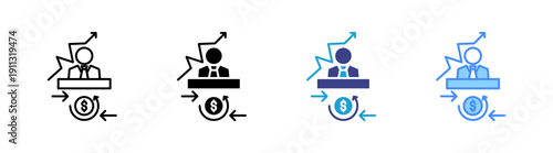 Otc Trading icon set multiple style collection