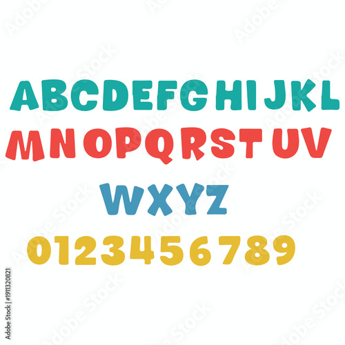 A kids colorful font is a playful, bright, and eye-catching typeface designed to attract children’s attention.