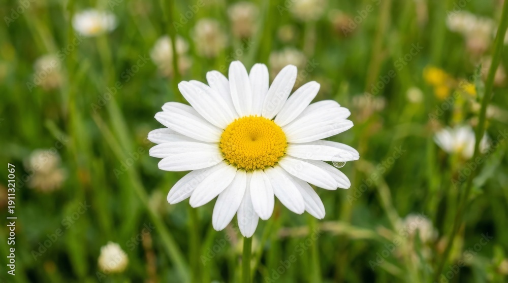 Obraz premium A Single Perfect White Daisy in a Summer Garden