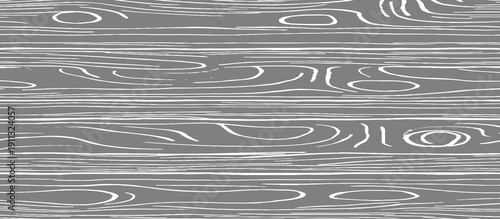 Seamless Black and White Wood Grain Texture Abstract Hand-Drawn Tree Bark Lines and Natural Wooden Surface Patterns Background for Wallpaper, Textile, Packaging, Graphic Design.